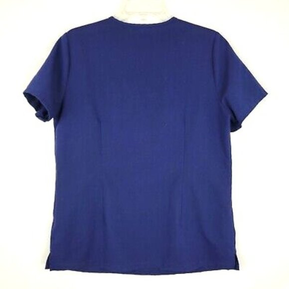 Figs Blue Technical Collection M Short Sleeve V-neck Scrub Shirt 2 Pockets - Picture 2 of 10